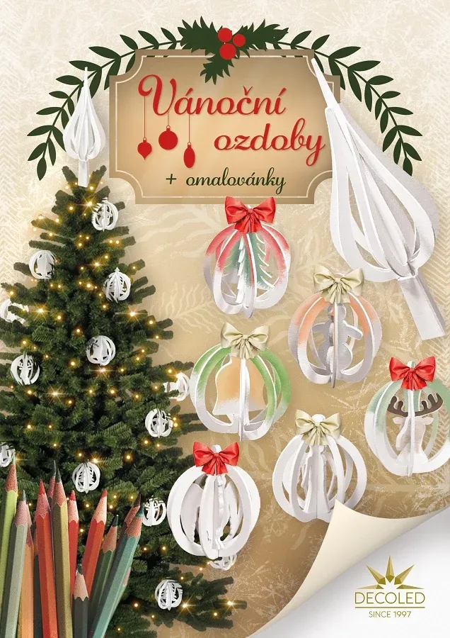 A4 colouring book jigsaw Christmas set tip and 6 ornaments