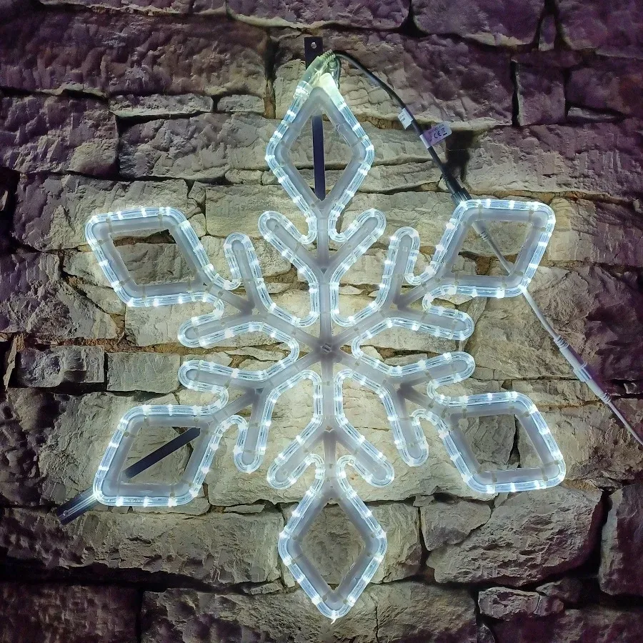 Easy Fix 2D LED light flake IX, Ø 72 cm, icy white 3D printing, public lighting kit, aluminium
