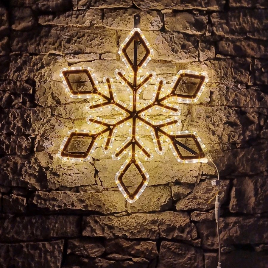 Easy Fix 2D LED light flake IX, Ø 72 cm, warm white 3D printing, public lighting kit, aluminium
