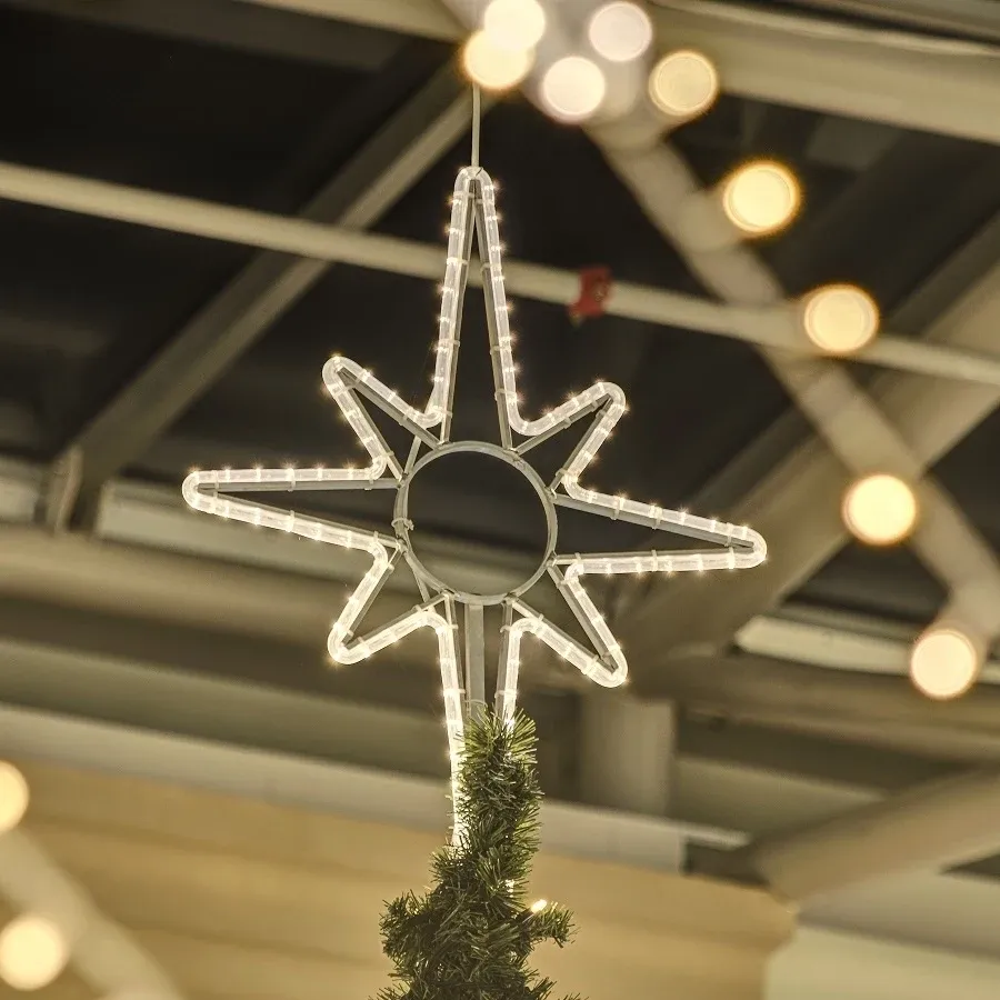 Easy Fix 2D LED tree top light, 45 × 70 cm, warm white, aluminium