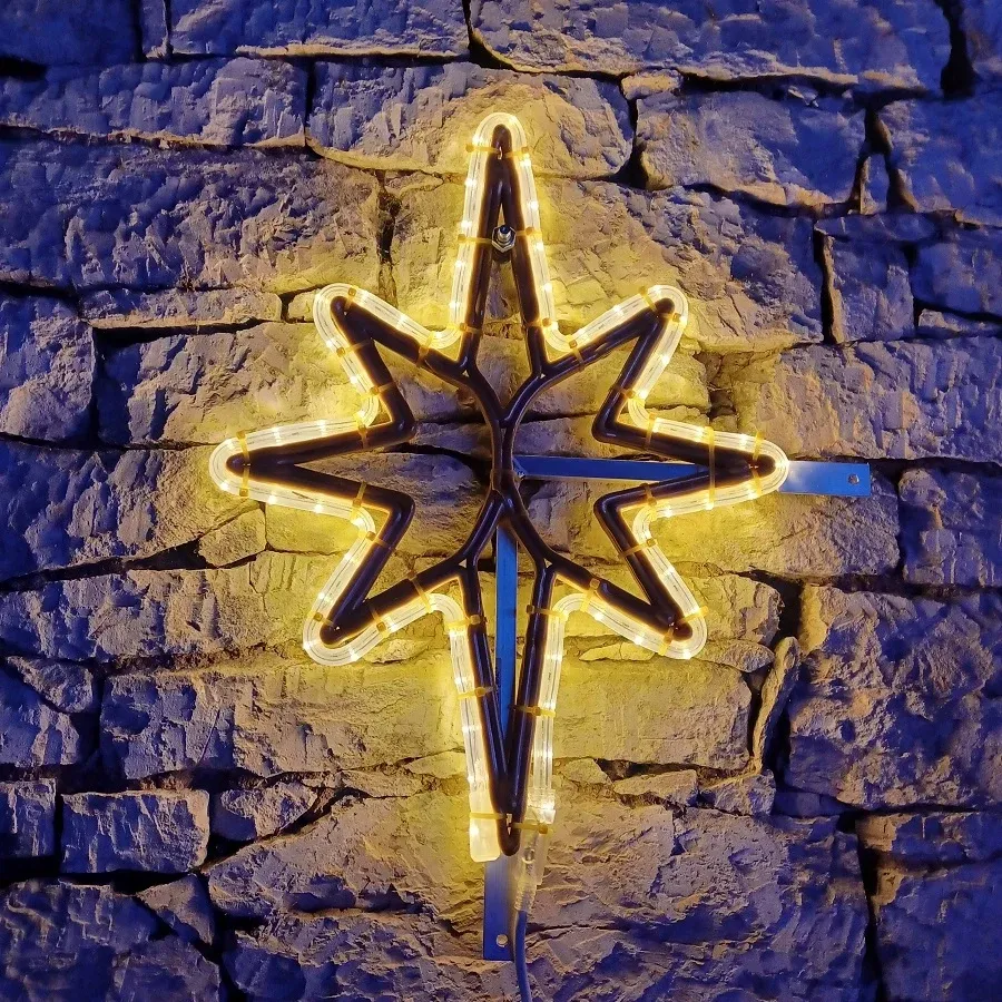 Easy Fix 2D LED Star Light X., 35 × 50 cm, warm white, hanging, aluminium
