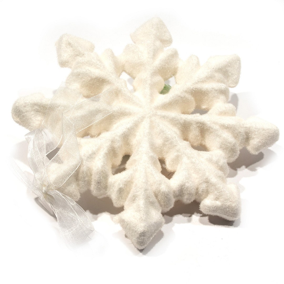 Christmas ornament snowflake 21 cm white 8split, polystyrene, interior
