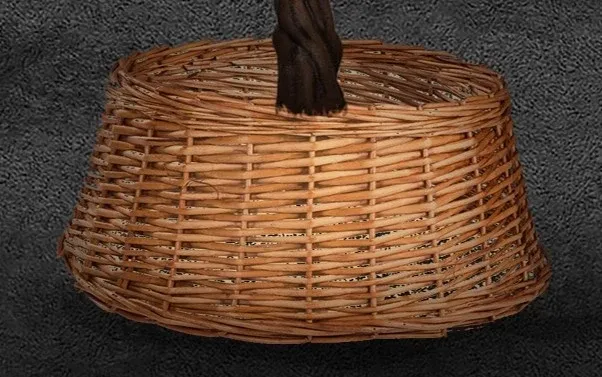Wicker basket, diameter 62 cm, height 29 cm