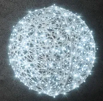 3D LED light ball, 160 cm d.p.m., icy white