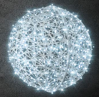 Easy Fix 3D LED light ball fibreglass Ø 100 cm white, ice white, 230 V