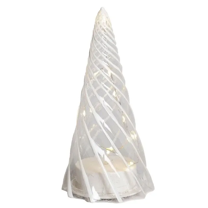 LED light tree, glass, clear, 19 cm