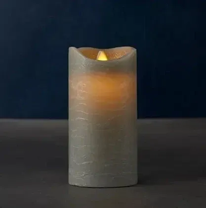 _Downloaded Wax LED candle Sara, 15 cm, grey