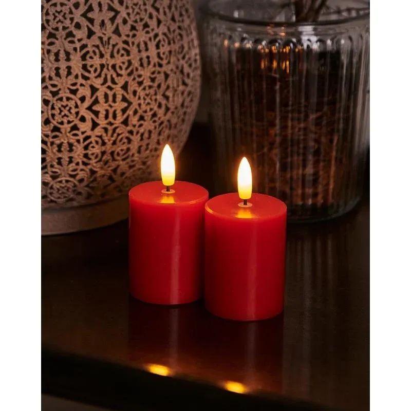 _Downloaded Candle Sille mini, set of 2, red