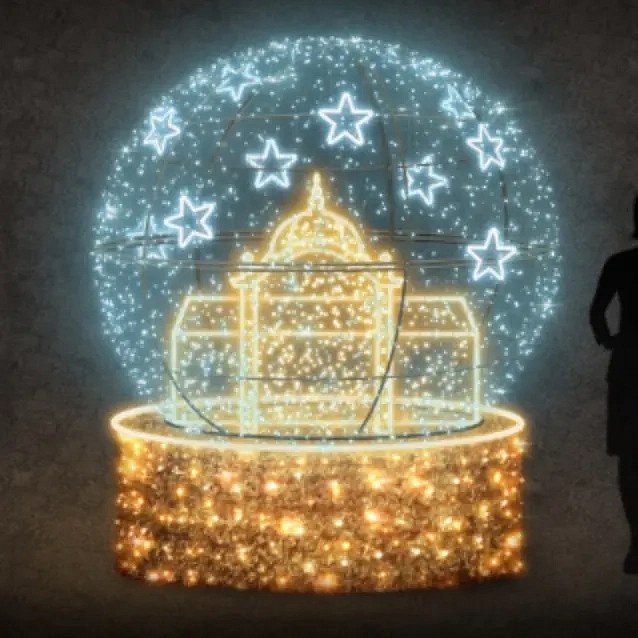LED light snowman, 180 x 220 cm, 36V, 98W, made of 5 parts