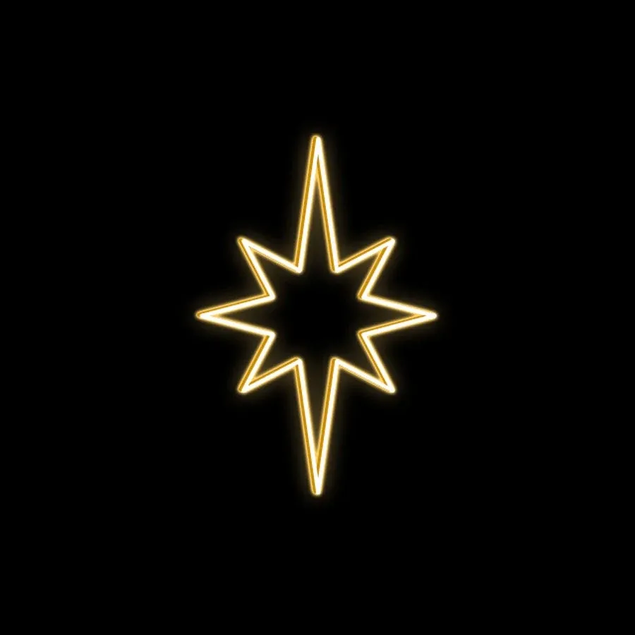 Easy Fix 2D LED star light 50 × 80 cm, warm white, hanging, aluminium