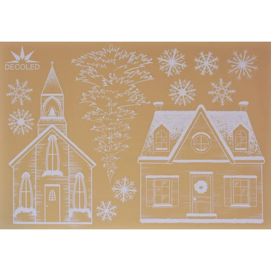 Christmas stickers for windows A4 square
