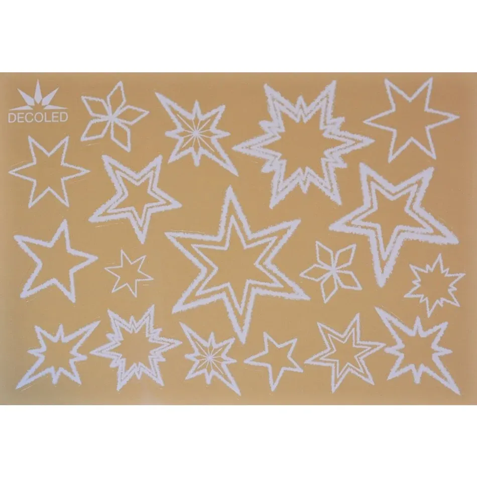 Christmas window stickers A4 stars