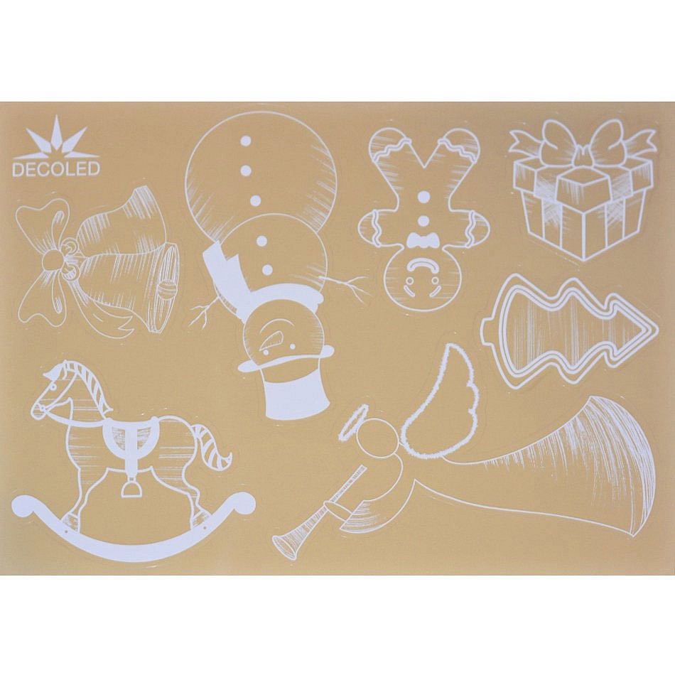 Christmas window stickers A4 symbols