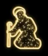 Eco Fix 2D LED light motif Joseph, 100 × 85 cm, warm white, standing