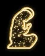 Eco Fix 2D LED light motif Marie, 100 × 75 cm, warm white, standing