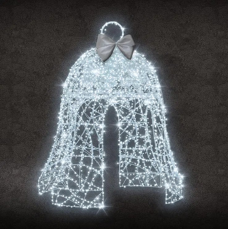 3D LED light bell, 200 x 350 x 200 cm, ice white, 36V, 40,1W, made of 7 parts