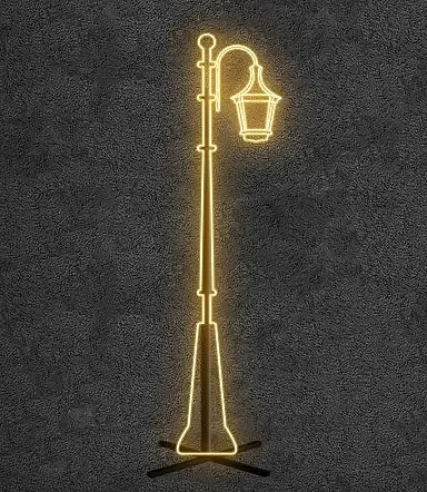Eco Fix 2D LED Light Lamp, 70 × 240 × 50 cm, warm white, standing, 3D printed, aluminium