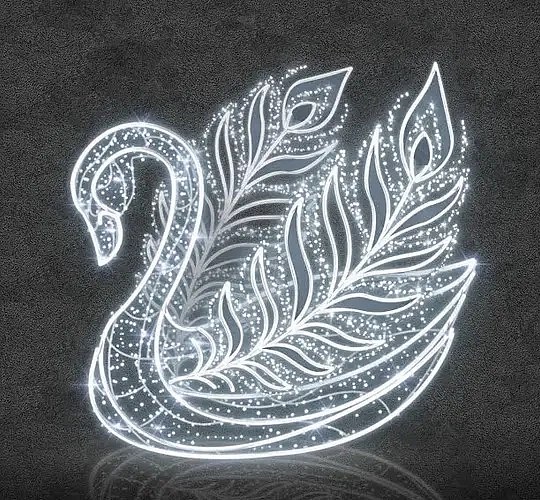 3D LED light swan 270 × 250 × 200 cm, ice white, 36 V, 112.7 W, 49.6 kg, 3 parts