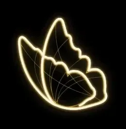2D LED light butterfly wings, 95 × 100 cm, warm white, hanging, 3D printing