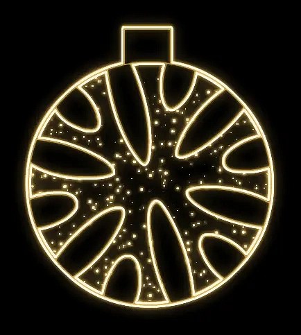 Easy Fix 2D LED light ornament II. with snowflake, hanging, 146 × 167 cm, warm white, aluminium