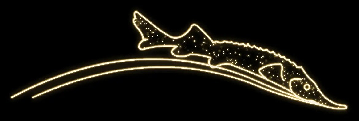 Eco Fix 2D LED fish light, hanging, 250 × 60 × 3 cm, warm white, 3D printing, DZX11103WS2