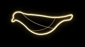 Easy Fix 2D LED light bird, hanging, 90 × 34 × 5 cm, warm white, aluminium