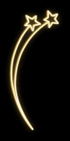 2D LED starlight decor, 180 × 400 cm, warm white, standing