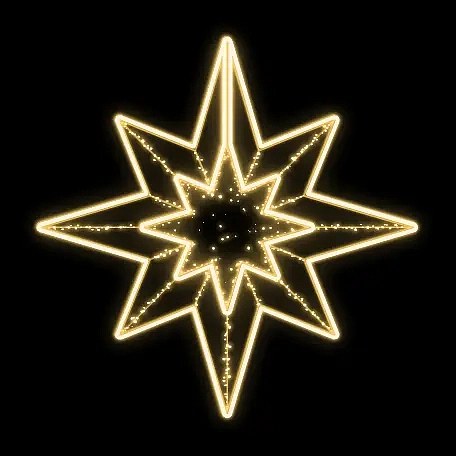 Easy Fix 2D LED star light I., Ø 150 cm, warm white, hanging, 3D printing