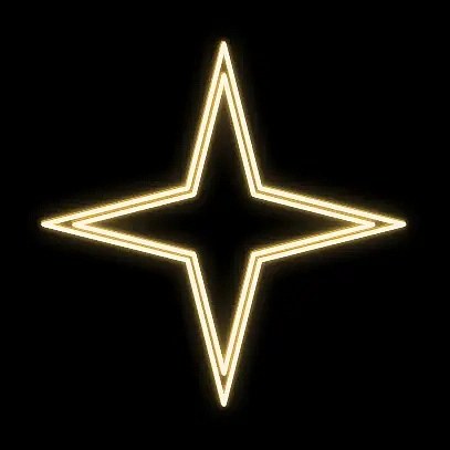 Easy Fix 2D LED star light Vega XV., Ø 150 cm, warm white, hanging, 3D printing