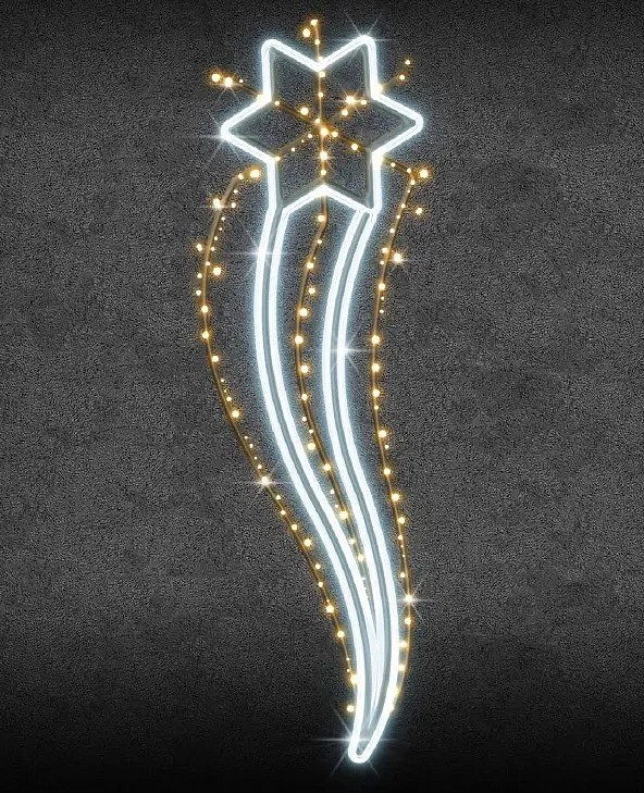 Easy Fix 2D LED light decor for public lighting 70 × 225 cm, aluminium