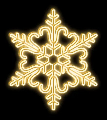 2D LED light snowflake XXXV, hanging, Ø 200 cm, warm white, 3D printing