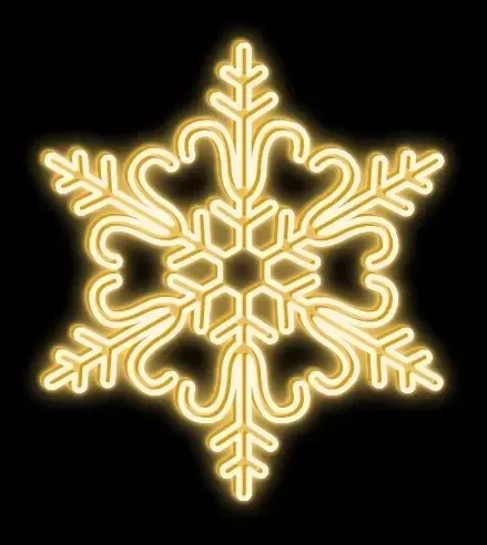 2D LED light snowflake XXXV, hanging, Ø 200 cm, warm white, 3D printing