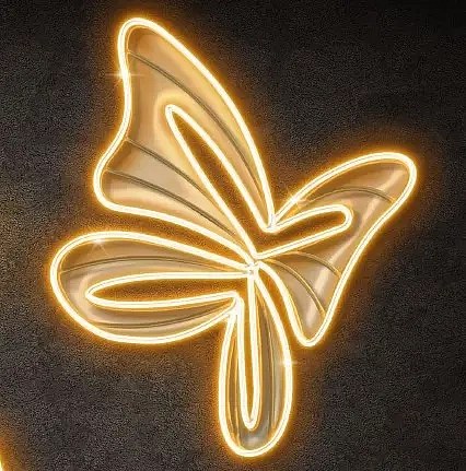 3D LED light butterfly, 120 x 120 cm, with plexi