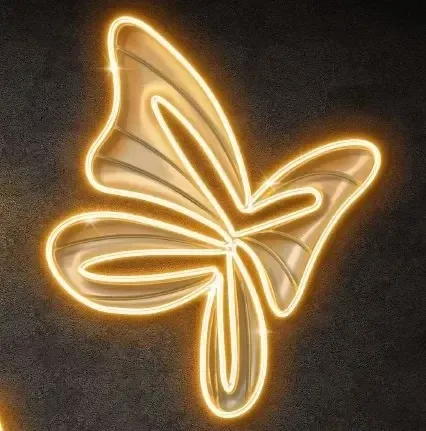3D LED light butterfly, 120 x 120 cm, with plexi