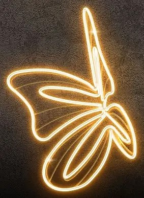 3D LED light butterfly, 45 x 45 cm
