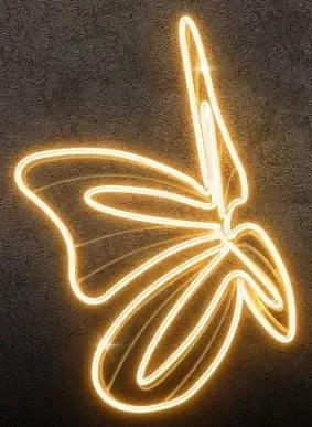 3D LED light butterfly, 45 x 45 cm