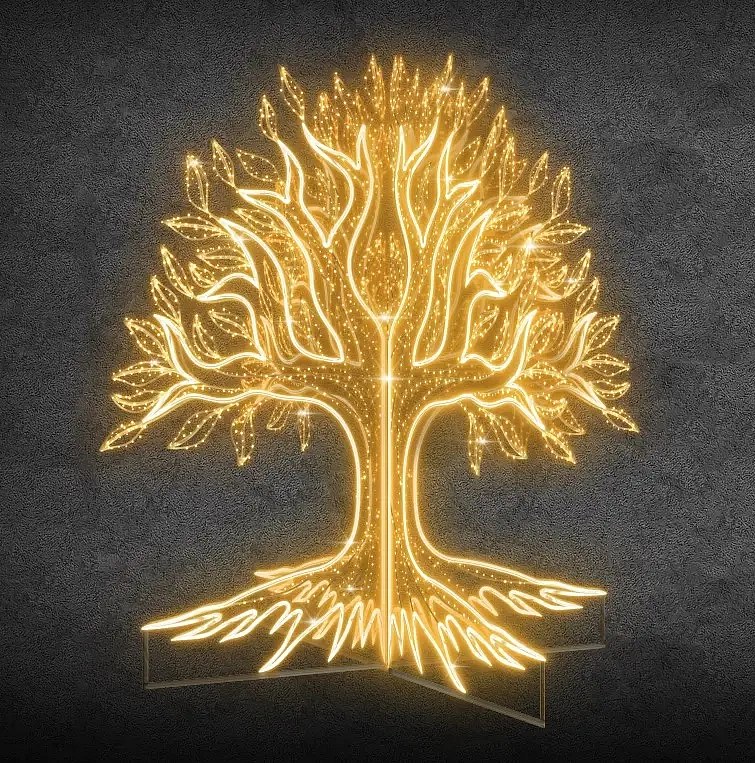 LED tree light, 240 x 245 x 240 cm, warm white