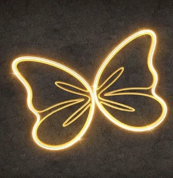 2D LED light butterfly, 30 × 20 cm, hanging, 3D printing