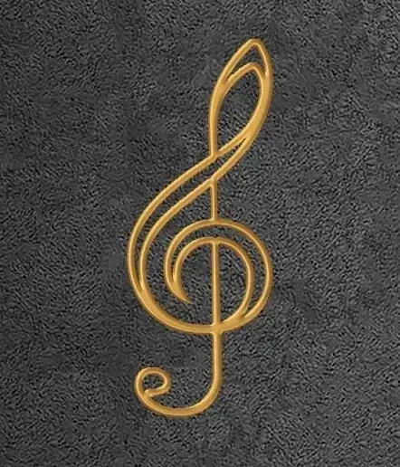 2D decoration violin key, 30 × 80 cm, 3D print ECOprint