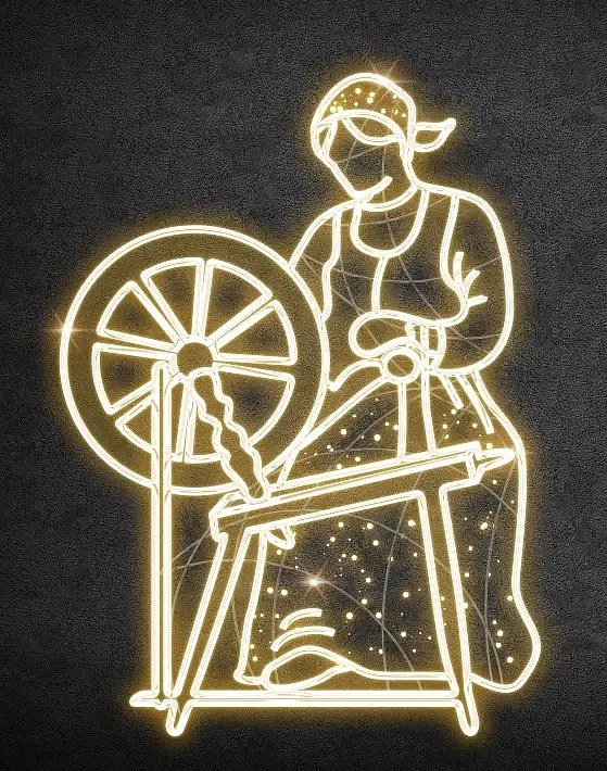 Eco Fix 2D LED light decor, spinner, 146 × 206 × 4 cm, warm white, hanging, 3D printing