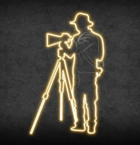 2D LED light photographer, 130 × 210 cm, warm white, standing, 3D printing