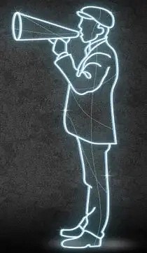 Eco Fix 2D LED light man with printer, 100 × 210 × 60 cm, icy white, hanging, 3D printing