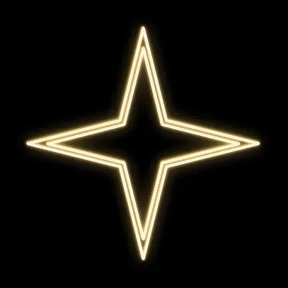 Easy Fix 2D LED star light Vega XV., Ø 150 cm, warm white, hanging, aluminium