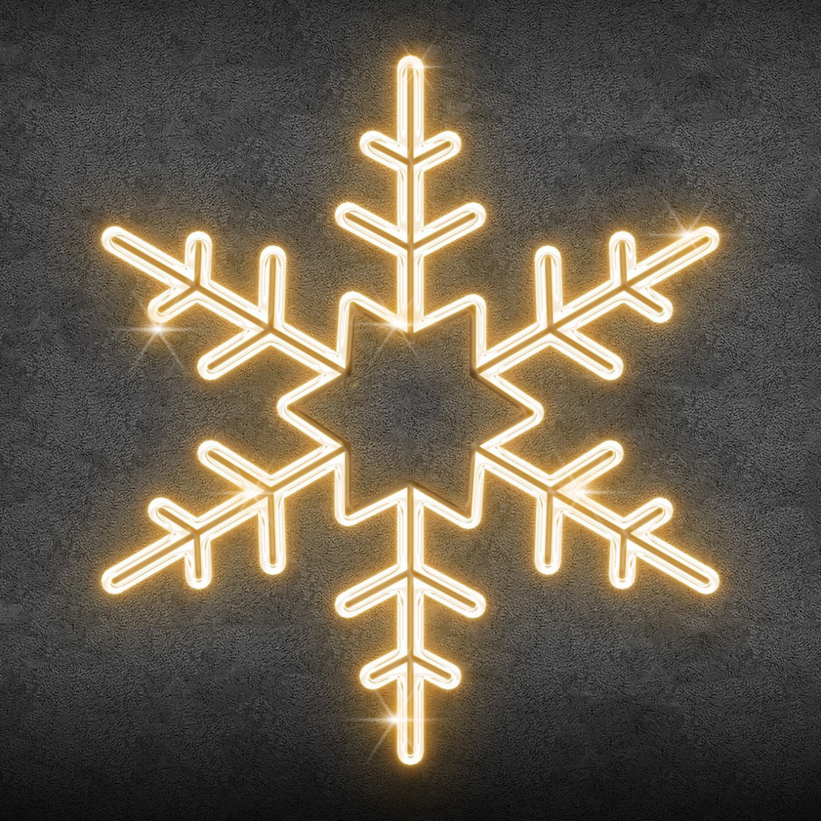 Easy Fix 2D LED star light float Ø 80 cm, warm white, public lighting kit, aluminium