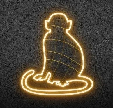 Eco Fix 2D LED light monkey, sitting back, hanging, 73 × 83 × 4 cm, warm white, 3D printed, gold
