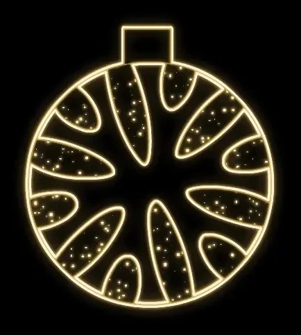 Easy Fix 2D LED light ornament III, hanging, 205 × 235 × 5 cm, warm white with Flash, 3D printing