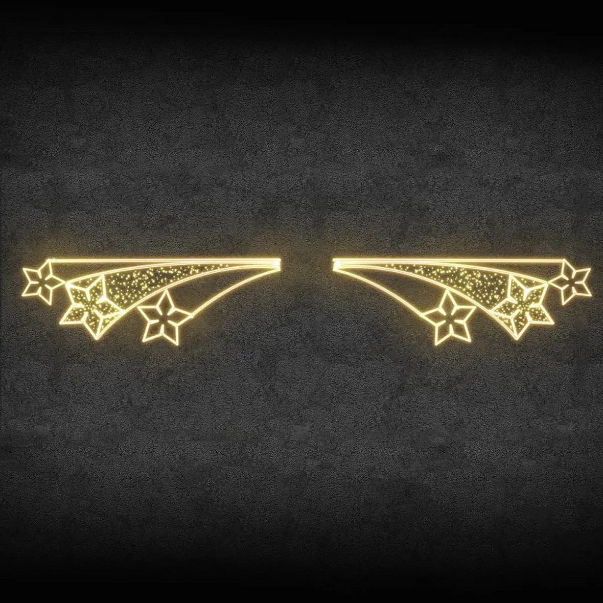 Easy Fix 2D LED light bar 6 stars, 480 × 80 × 5 cm, warm white, aluminium