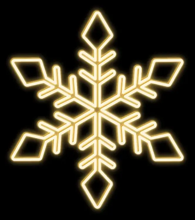 Easy Fix 2D LED light snowflake XI, gold, 93 × 93 × 3 cm, warm white, hanging, 3D printing