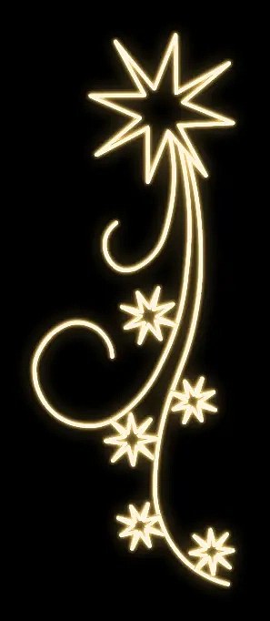 Easy Fix 2D LED starlight decor, 65 × 180 cm, warm white, standing