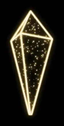 Easy Fix 2D LED light decor crystal, 75 × 190 cm, warm white, hanging, aluminium